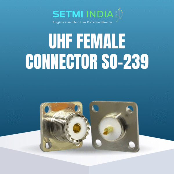UHF Female Connector SO-239 | Flange Mount RF UHF Socket for Antenna & Ham Radio Equipment