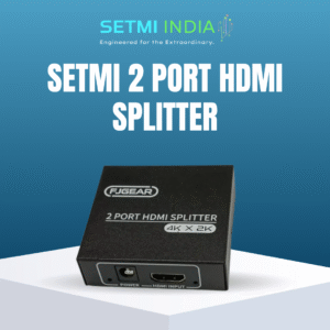 Setmi 2 Port HDMI Splitter 1x2 | 4K@30Hz UHD | 1 Input to 2 Outputs | HDMI 1.4 | Full HD 1080p | HDCP 1.4 | Metal Body | Compatible with PS5, Xbox, HDTV, Projector, Monitor