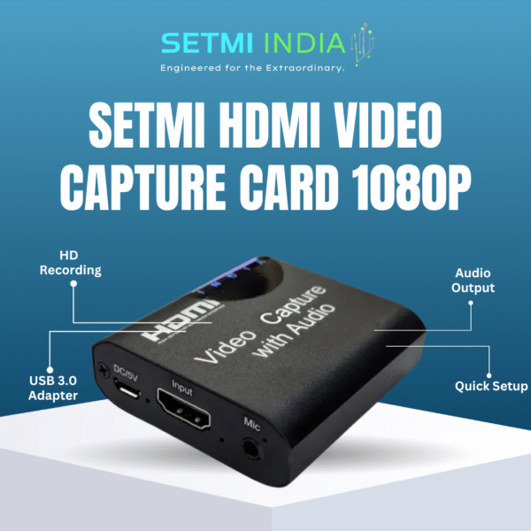 HDMI Video Capture Card – Full HD 1080p Output, USB 3.0 Adapter with Loop-Out & Audio Out – Plug & Play for Streaming, Recording & DSLR Webcam Setup - Image 2