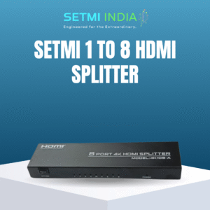 Setmi 1 to 8 HDMI Splitter – 4K UHD 1 In 8 Out HDMI Splitter with HDR, 3D Support, EDID Management – HDMI Splitter 8 Port for PS5, Xbox, Apple TV, Fire Stick, Blu-ray, PC