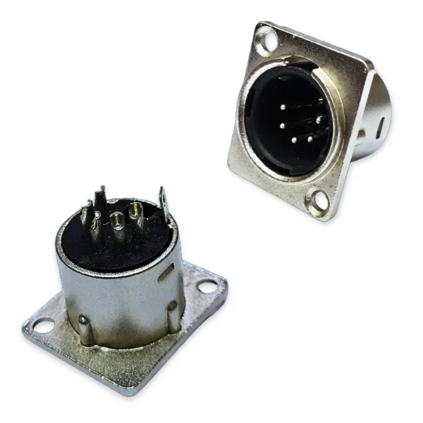 5-Pin XLR Chassis Mount Male Socket Connector| Setmi India