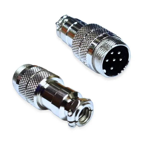 GX16 6 pin 16 mm Aviation Connector 16 mm Metal Plug, Nickel-Plated, Male Connector - Solder Type Pins