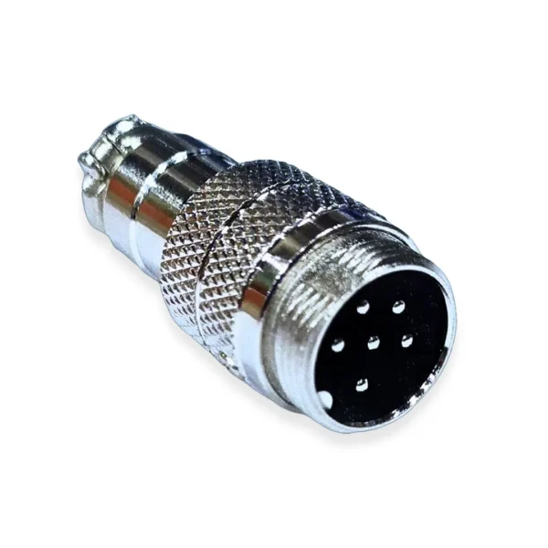 GX16 6 pin 16 mm Aviation Connector 16 mm Metal Plug, Nickel-Plated, Male Connector - Solder Type Pins - Image 2