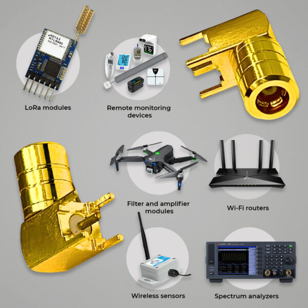 SMB Female Right Angle PCB Mount Connector – 50 Ohm RF - Image 4