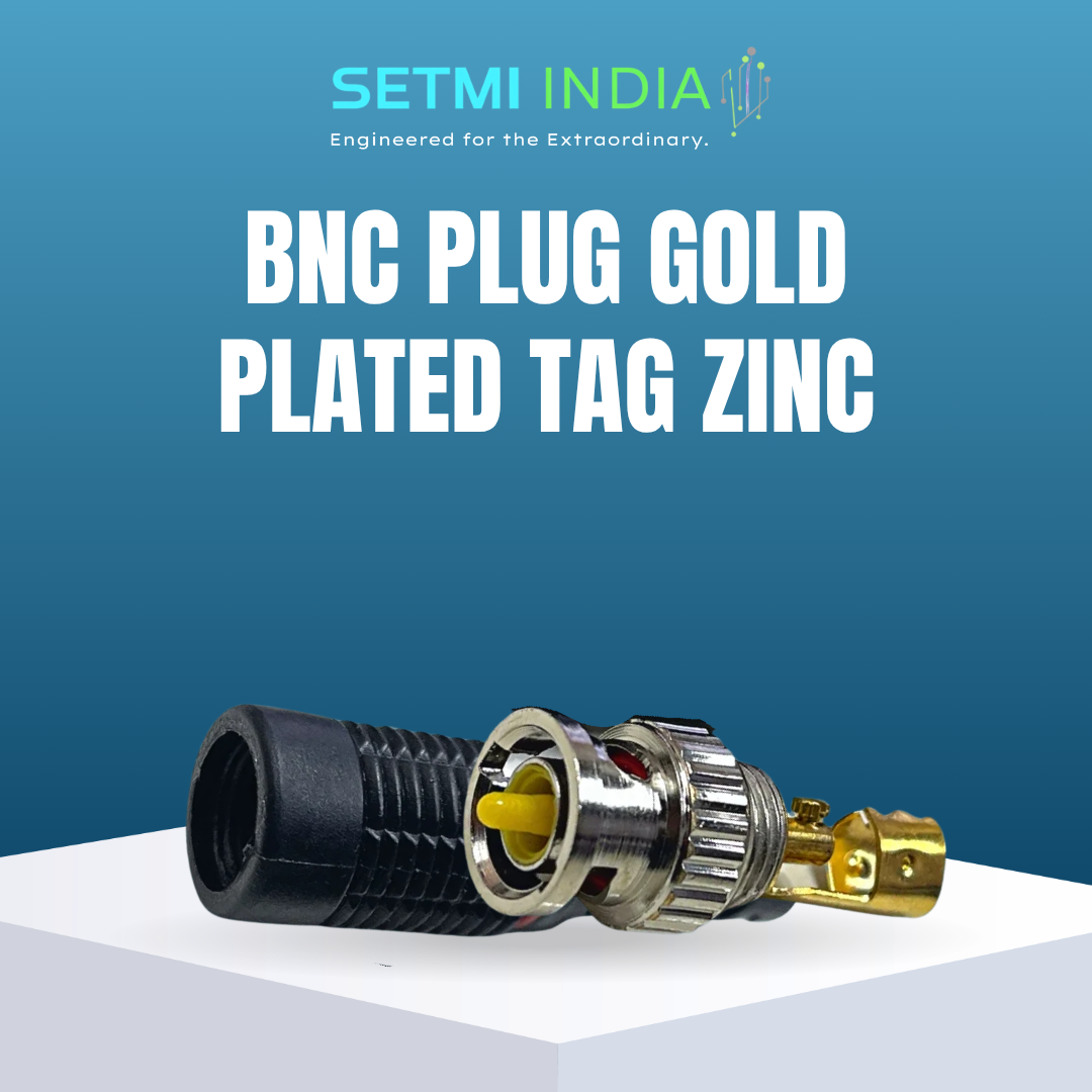 BNC Plug Gold Plated Tag Zinc
