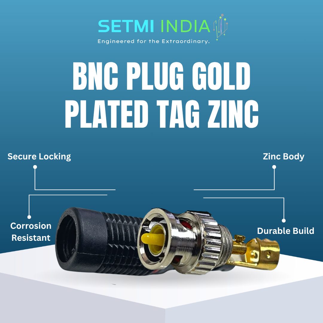 BNC Plug Gold Plated Tag Zinc - Image 3