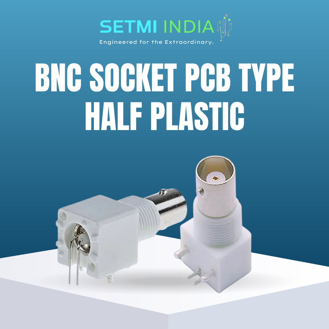 BNC Socket PCB Type Half Plastic