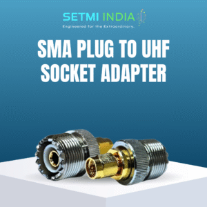 SMA Plug to UHF Socket Adapter – SMA Male to UHF Female RF Coaxial Connector for Antennas, Wi-Fi & Radio