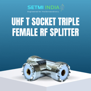 UHF T Socket | SO-239 Triple Female RF Splitter | 3-Way UHF Jack T-Connector (SO239 T Connector)
