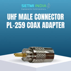 UHF Male Connector PL-259 Coax Adapter – Solder Type, Teflon Insulated, for RG58 RG59 RG8X Cable