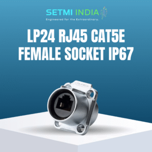 LP24 RJ45 Cat5e Female Socket IP67 Waterproof Ethernet Connector