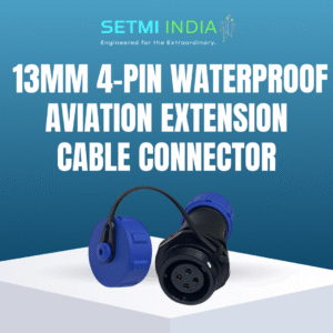 13mm – 4 Pin Waterproof Extension Circular Male Connector | IP67 |