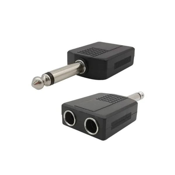 6.35mm Mono Plug to Dual 6.35mm Mono Socket Adapter - Image 2