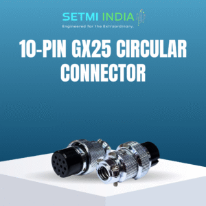 25mm Aviation Plug – 10-Pin GX25 Circular Connector, IP67 Waterproof, Soldered Wire, Threaded Lock
