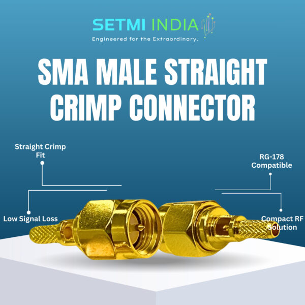 SMA Male Straight Crimp Connector, RG-178, 1.13 Coaxial Cables - Image 3