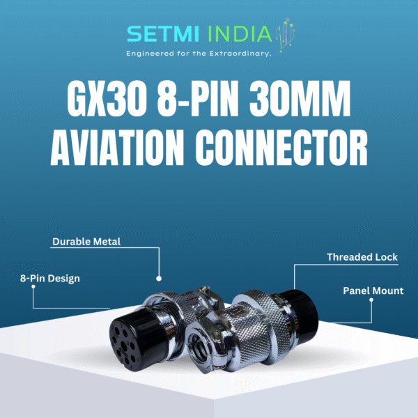 GX30 8-Pin 30mm Aviation Connector | Male Cable & Female Panel Mount - Image 2