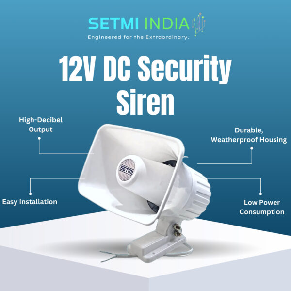 12V DC Siren Setmi India - Image 2