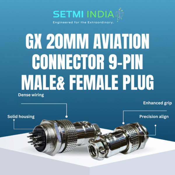 GX 20mm Aviation Connector 9-Pin Male& Female Plug Panel Mount Adapter - Image 2