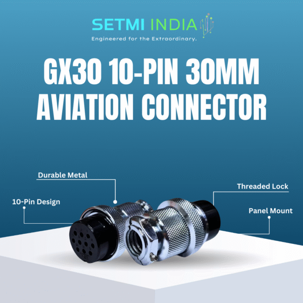 GX30 10-Pin 30mm Aviation Connector | Male Cable & Female Panel Mount - Image 2
