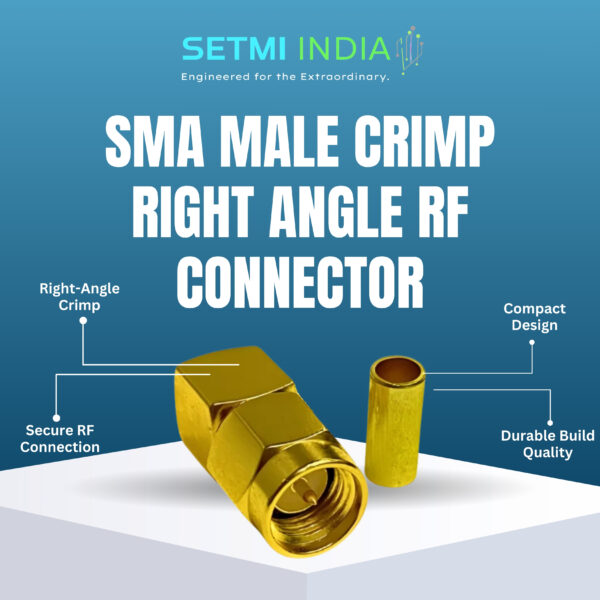 SMA Male Crimp Right Angle RF Connector - Image 3