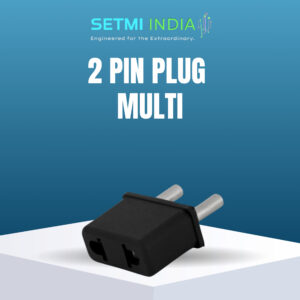 2-Pin Multi Plug Adapter Compact Travel Socket Setmi India