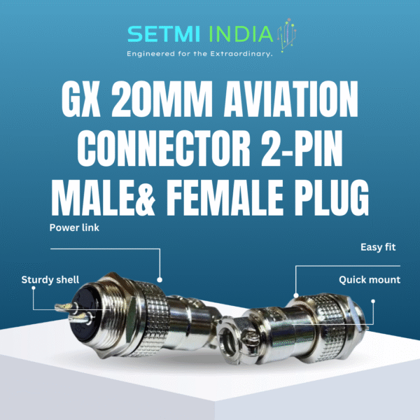 GX 20mm Aviation Connector 2-Pin Male& Female Plug Panel Mount Adapter - Image 2