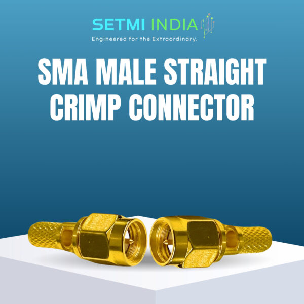 SMA Male Straight Crimp Connector, Male Pin, 50Ω, RG- 58