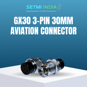 GX30 3-Pin 30mm Aviation Connector | Male Cable & Female Panel Mount