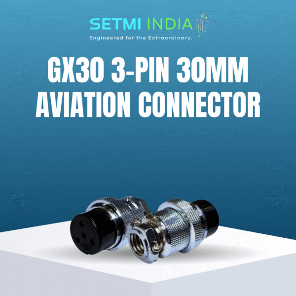 GX30 3-Pin 30mm Aviation Connector | Male Cable & Female Panel Mount