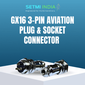 GX16 3-Pin Aviation Plug & Socket Connector – 16mm Circular Metal Connector.
