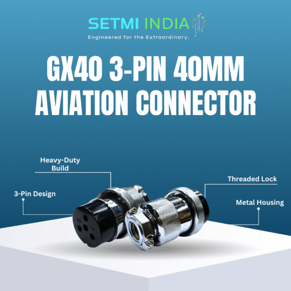 GX 40 Aviation Plug Connector, 3-Pin Circular Connector plug - Image 2