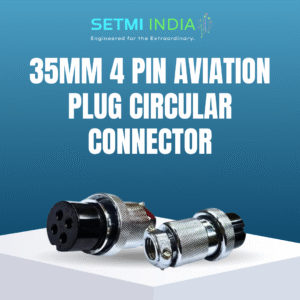 35mm 4pin Aviation Plug | Heavy-Duty Metal Circular Connector | 4 Pin 35mm Aviation Plug for Industrial & Audio-Visual Use
