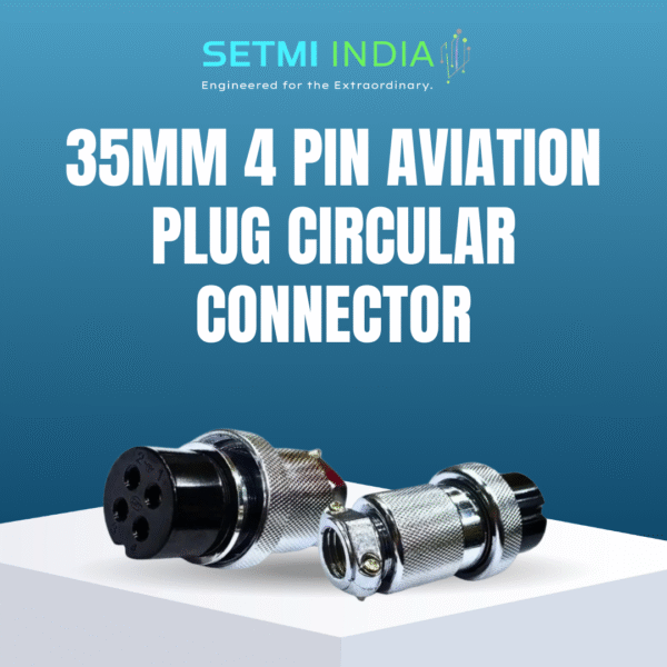 35mm 4pin Aviation Plug | Heavy-Duty Metal Circular Connector | 4 Pin 35mm Aviation Plug for Industrial & Audio-Visual Use