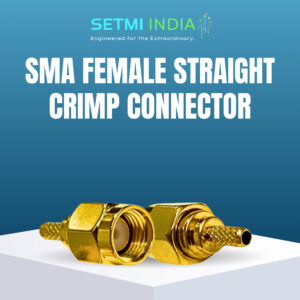 SMA Female Straight Crimp Connector – 50Ω, Gold-Plated