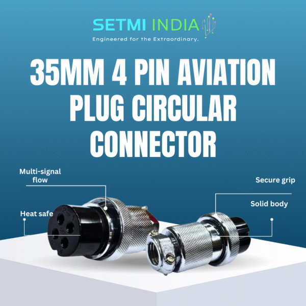 35mm 4pin Aviation Plug | Heavy-Duty Metal Circular Connector | 4 Pin 35mm Aviation Plug for Industrial & Audio-Visual Use - Image 2