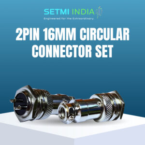 GX16 2-Pin 16mm Circular Aviation Plug & Socket Connector Set – Metal, Industrial-Grade
