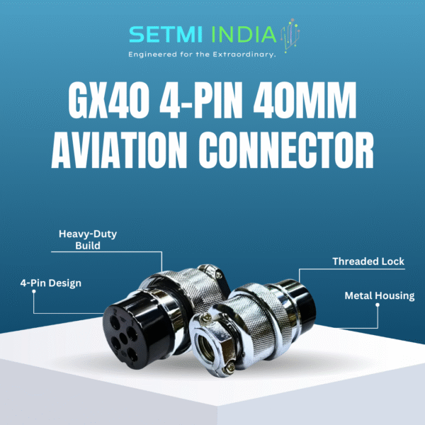 GX 40 Aviation Plug Connector, 4-Pin Circular Connector plug - Image 2