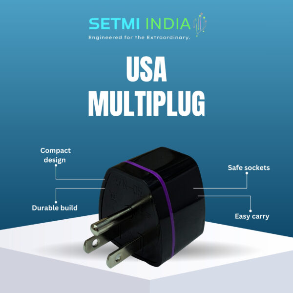 USA Multi Plug Adapter Universal Socket Setmi India - Image 2