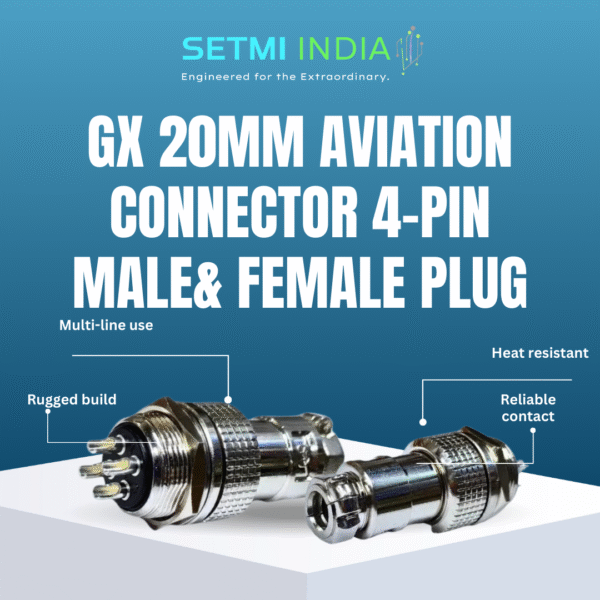 GX 20mm Aviation Connector 4-Pin Male& Female Plug Panel Mount Adapter - Image 2