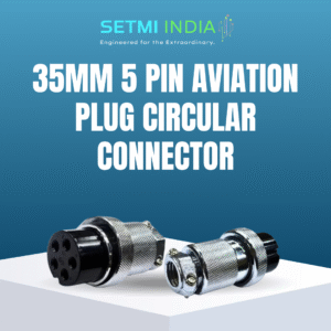 35mm 5 Pin Aviation Plug – Durable 35 mm Circular Connector with Metal Body