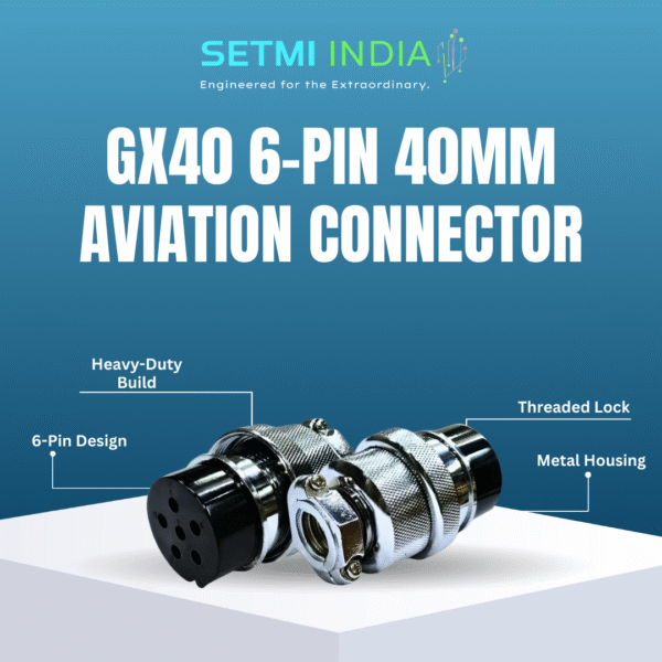 GX 40 Aviation Plug Connector, 6-Pin Circular Connector plug - Image 2
