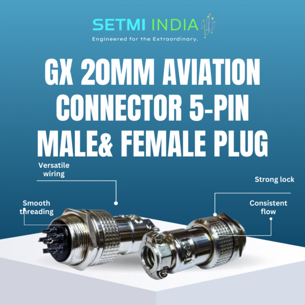 GX 20mm Aviation Connector 5-Pin Male& Female Plug Panel Mount Adapter - Image 2