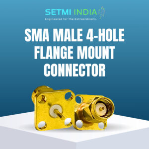 SMA Male 4-Hole Flange Mount Connector, Solder Pin