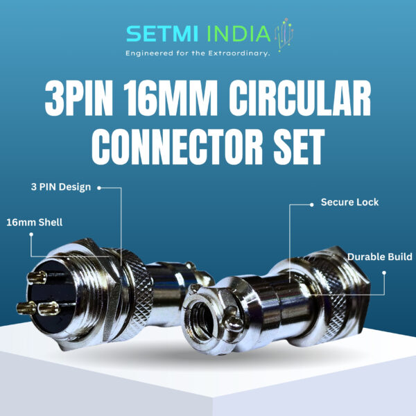 GX16 5-Pin 16mm Circular Aviation Plug & Socket Connector Set – Metal, Industrial-Grade (Copy) - Image 2