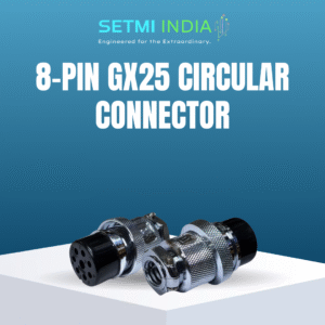 25MM 7 Pins Circular Connector, Soldered Wire, IP67 Waterproof, Threaded Lock