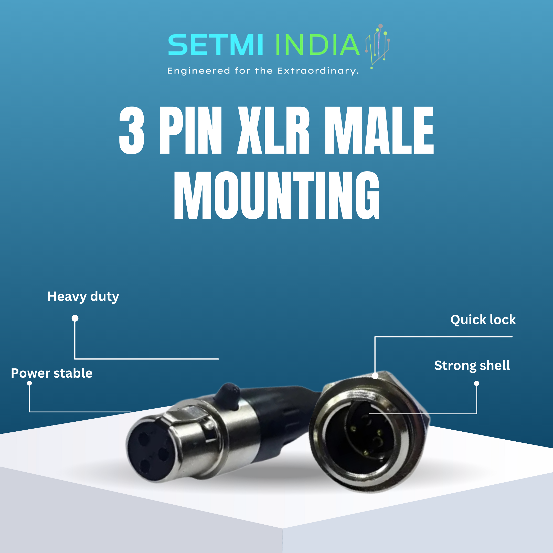 3 PIN XLR MALE MOUNTING - Image 3