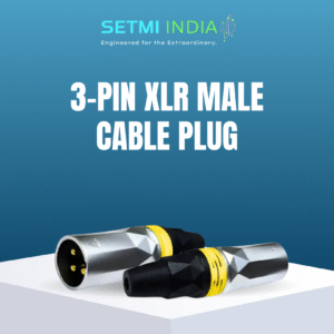 3-Pin XLR Male Cable Plug Carbon Nickle Diamond-Cut Grip, Gold-Plated Pins