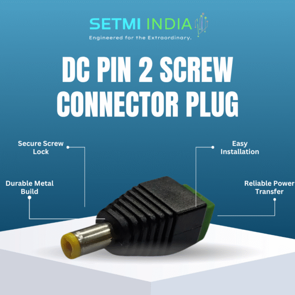 DC Pin 2 Screw Connector Plug - Image 2