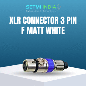XLR CONNECTOR 3 PIN F MATT WHITE