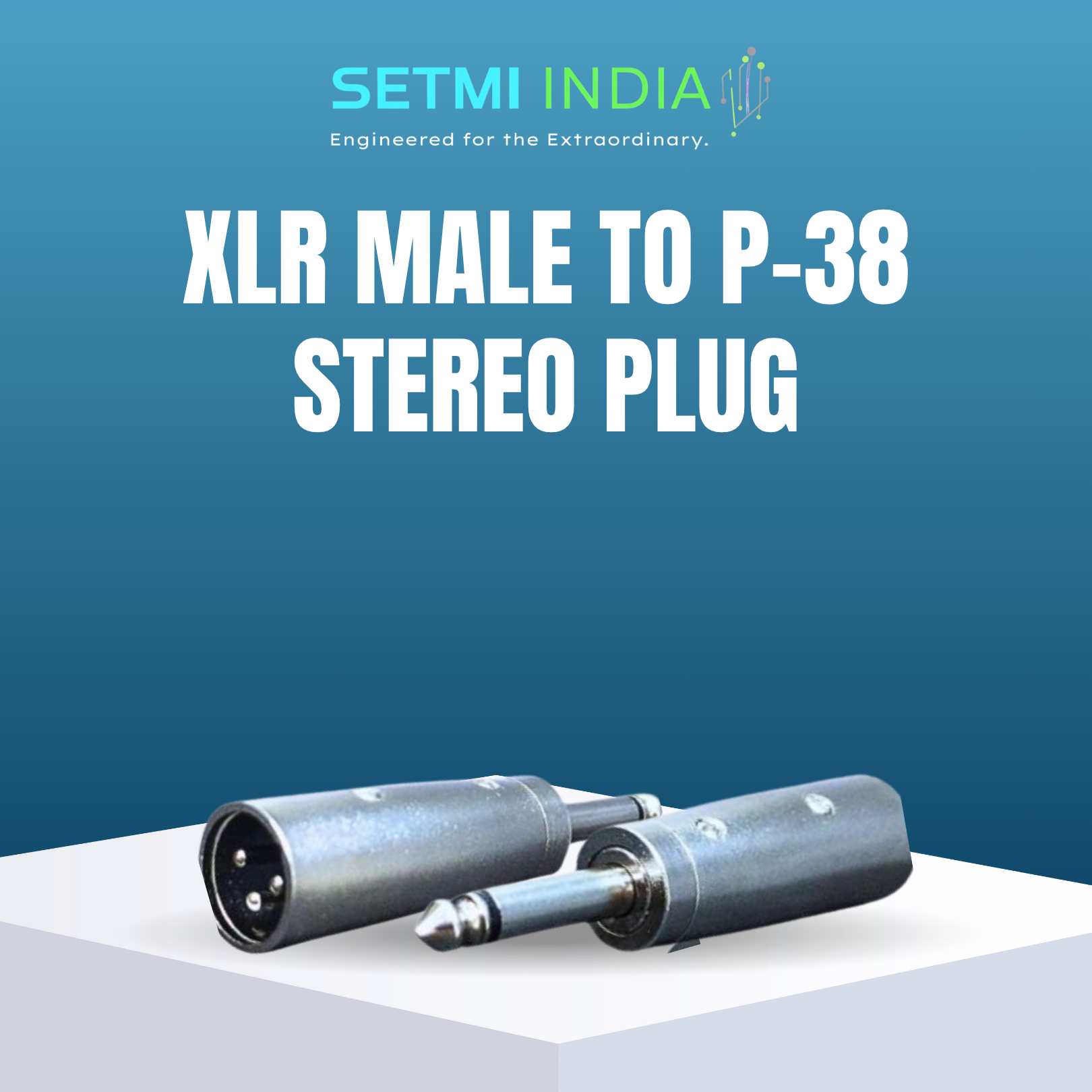 XLR MALE TO P-38 STEREO PLUG